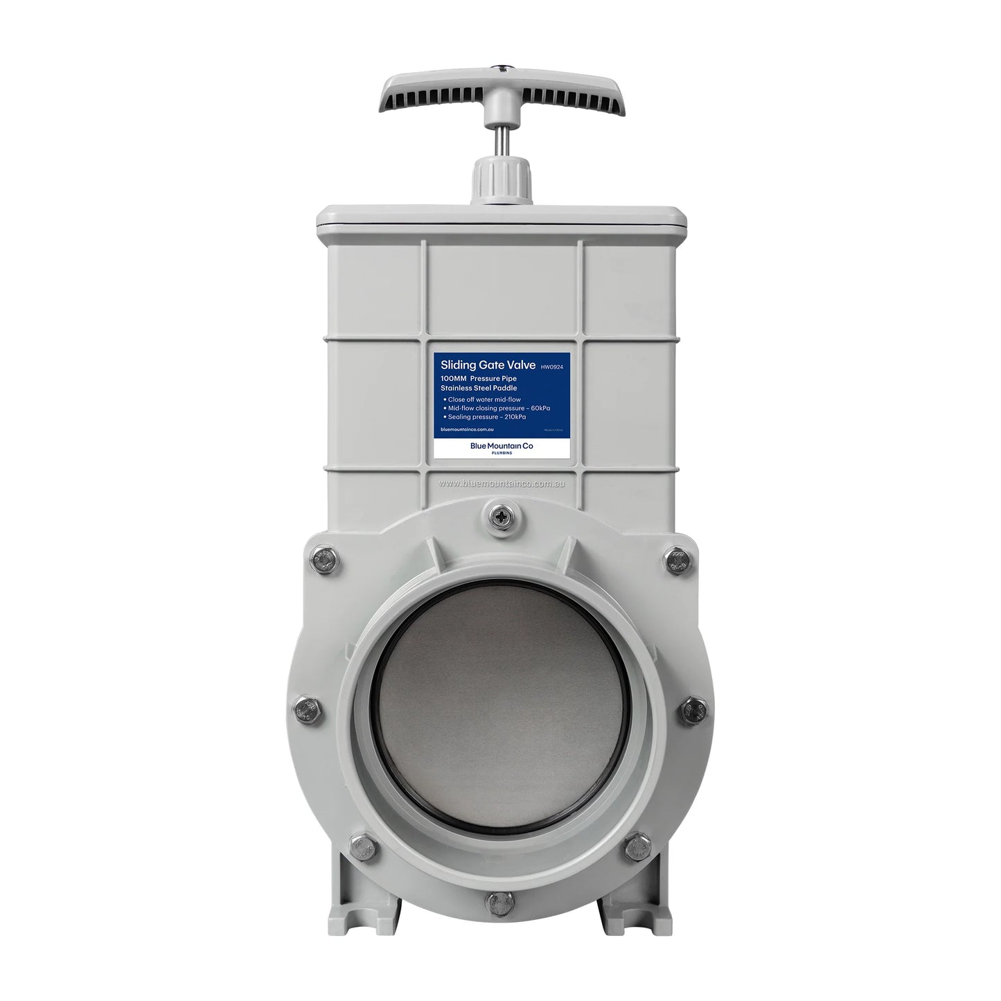 100mm Sliding Gate Valve (Stainless Steel Paddle)